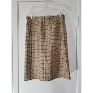 Vintage German Joseph Janard‎ Wool Skirt  Size 32' waist  herringbone pattern